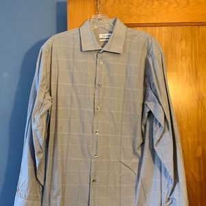 Calvin Klein men’s checked button down shirt